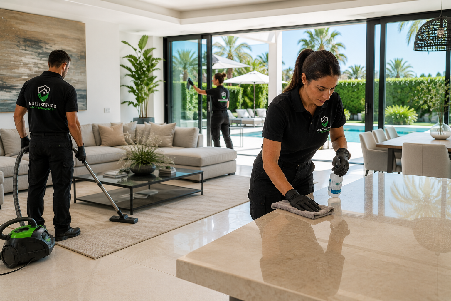 Professional cleaning service for a Costa del Sol villa