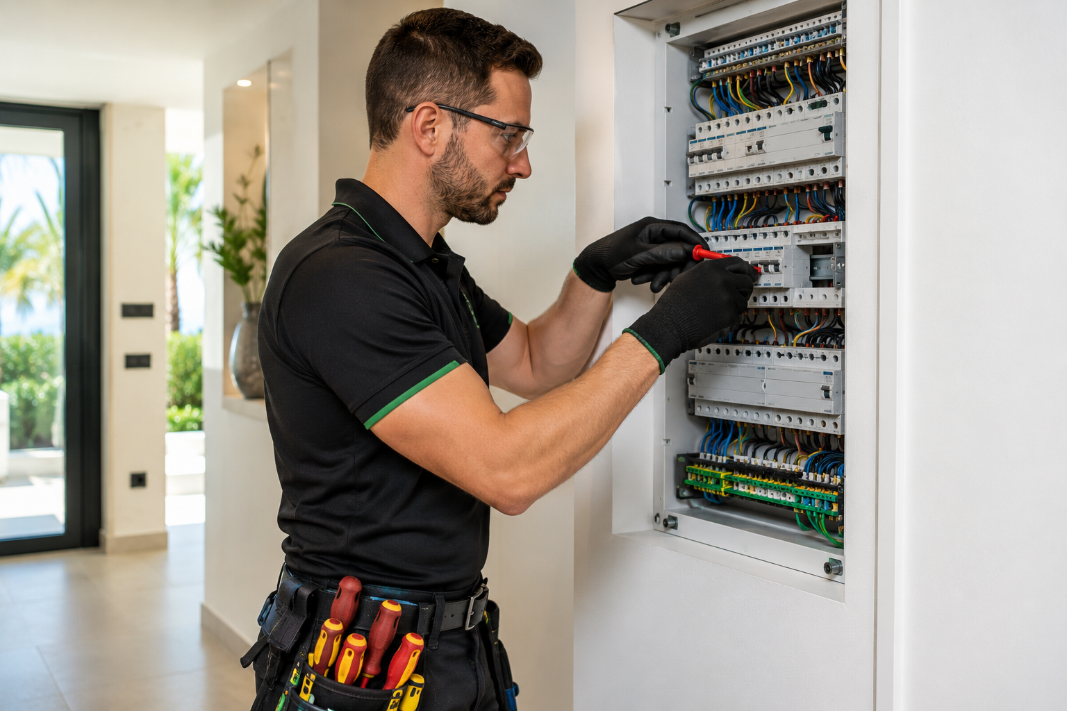 Qualified local tradesperson working in a property